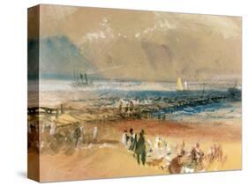 Boats at Margate Pier-JMW Turner-Stretched Canvas