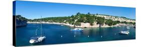 Boats at marina, Calanque de Port-Miou, Cassis, Bouches-Du-Rhone, Provence-Alpes-Cote D'Azur, Fr...-null-Stretched Canvas