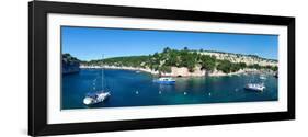 Boats at marina, Calanque de Port-Miou, Cassis, Bouches-Du-Rhone, Provence-Alpes-Cote D'Azur, Fr...-null-Framed Photographic Print