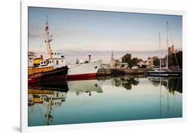 Boats at Maritime Museum, La Rochelle, Charente-Maritime, Poitou-Charentes, France-null-Framed Photographic Print