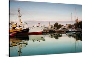 Boats at Maritime Museum, La Rochelle, Charente-Maritime, Poitou-Charentes, France-null-Stretched Canvas