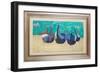 Boats at Nazare ( Oil on Board)-David Alan Redpath Michie-Framed Premium Giclee Print