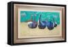 Boats at Nazare ( Oil on Board)-David Alan Redpath Michie-Framed Stretched Canvas