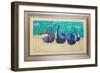 Boats at Nazare ( Oil on Board)-David Alan Redpath Michie-Framed Giclee Print