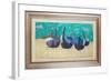 Boats at Nazare ( Oil on Board)-David Alan Redpath Michie-Framed Giclee Print