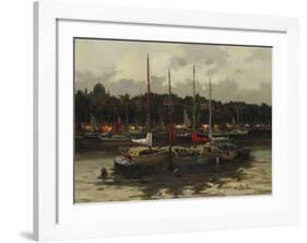 Boats at Night-Furtesen-Framed Art Print