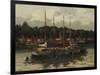 Boats at Night-Furtesen-Framed Art Print