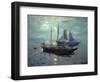 Boats at Night-William Ritschel-Framed Art Print