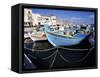 Boats at Pothia, Kalymnos, Dodecanese Islands, Greek Islands, Greece-Ken Gillham-Framed Stretched Canvas