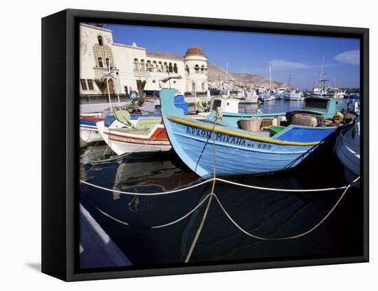 Boats at Pothia, Kalymnos, Dodecanese Islands, Greek Islands, Greece-Ken Gillham-Framed Stretched Canvas