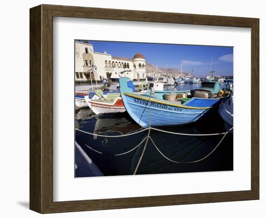Boats at Pothia, Kalymnos, Dodecanese Islands, Greek Islands, Greece-Ken Gillham-Framed Photographic Print