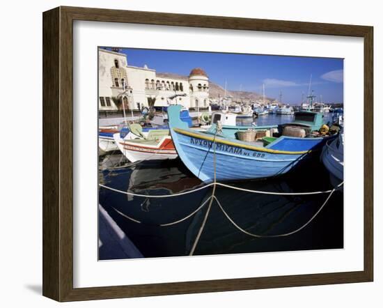 Boats at Pothia, Kalymnos, Dodecanese Islands, Greek Islands, Greece-Ken Gillham-Framed Photographic Print