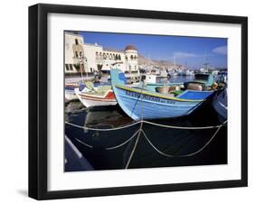 Boats at Pothia, Kalymnos, Dodecanese Islands, Greek Islands, Greece-Ken Gillham-Framed Photographic Print