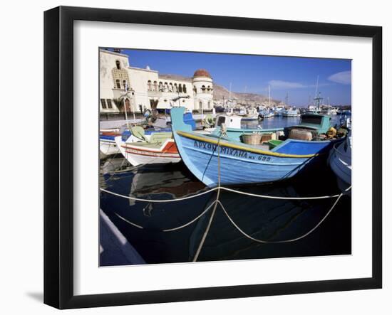 Boats at Pothia, Kalymnos, Dodecanese Islands, Greek Islands, Greece-Ken Gillham-Framed Photographic Print