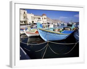 Boats at Pothia, Kalymnos, Dodecanese Islands, Greek Islands, Greece-Ken Gillham-Framed Photographic Print