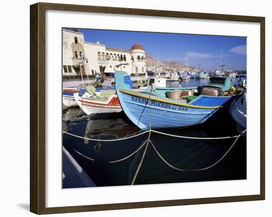 Boats at Pothia, Kalymnos, Dodecanese Islands, Greek Islands, Greece-Ken Gillham-Framed Photographic Print