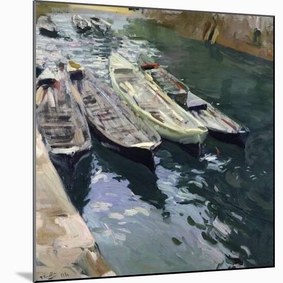 Boats at Rest-Joaquín Sorolla y Bastida-Mounted Giclee Print