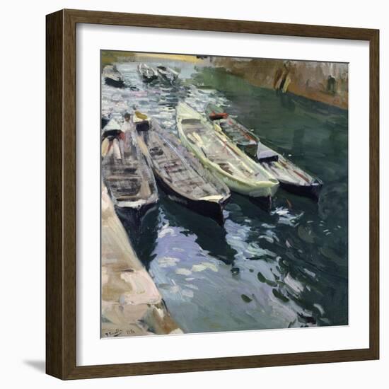 Boats at Rest-Joaquín Sorolla y Bastida-Framed Giclee Print