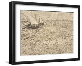 Boats at Saintes-Maries, 1888-Vincent van Gogh-Framed Art Print