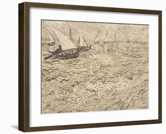 Boats at Saintes-Maries, 1888-Vincent van Gogh-Framed Giclee Print