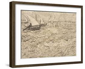 Boats at Saintes-Maries, 1888-Vincent van Gogh-Framed Giclee Print