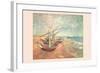 Boats at Saintes-Maries-Vincent van Gogh-Framed Art Print