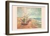 Boats at Saintes-Maries-Vincent van Gogh-Framed Art Print