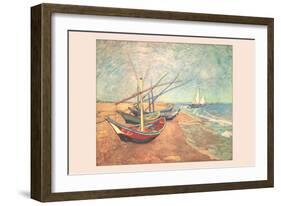 Boats at Saintes-Maries-Vincent van Gogh-Framed Art Print