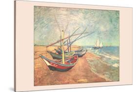 Boats at Saintes-Maries-Vincent van Gogh-Stretched Canvas