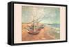 Boats at Saintes-Maries-Vincent van Gogh-Framed Stretched Canvas