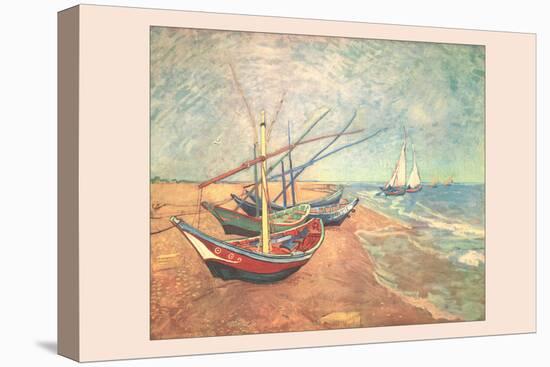 Boats at Saintes-Maries-Vincent van Gogh-Stretched Canvas