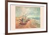 Boats at Saintes-Maries-Vincent van Gogh-Framed Premium Giclee Print