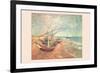 Boats at Saintes-Maries-Vincent van Gogh-Framed Premium Giclee Print