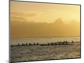 Boats at Sea, French Polynesia-Sylvain Grandadam-Mounted Photographic Print