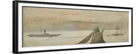 Boats at Sea, Sunset-Edouard Manet-Framed Giclee Print