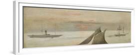 Boats at Sea, Sunset-Edouard Manet-Framed Giclee Print