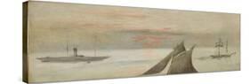 Boats at Sea, Sunset-Edouard Manet-Stretched Canvas