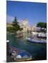 Boats at Sirmione on Lake Garda, Lombardy, Italy, Europe-null-Mounted Photographic Print