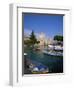 Boats at Sirmione on Lake Garda, Lombardy, Italy, Europe-null-Framed Photographic Print