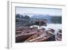 Boats at the Edge of Derwent Water in the Lake District National Park-Julian Elliott-Framed Photographic Print