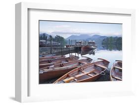 Boats at the Edge of Derwent Water in the Lake District National Park-Julian Elliott-Framed Photographic Print