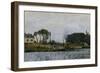 Boats at the Floodgate of Bougival, c.1873-Alfred Sisley-Framed Giclee Print