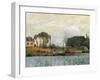 Boats at the Lock at Bougival-Alfred Sisley-Framed Art Print