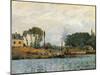 Boats at the Lock at Bougival-Alfred Sisley-Mounted Art Print