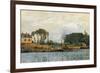 Boats at the Lock at Bougival-Alfred Sisley-Framed Giclee Print