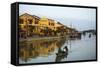 Boats at the Thu Bon River, Hoi An, Vietnam, Indochina, Southeast Asia, Asia-Yadid Levy-Framed Stretched Canvas