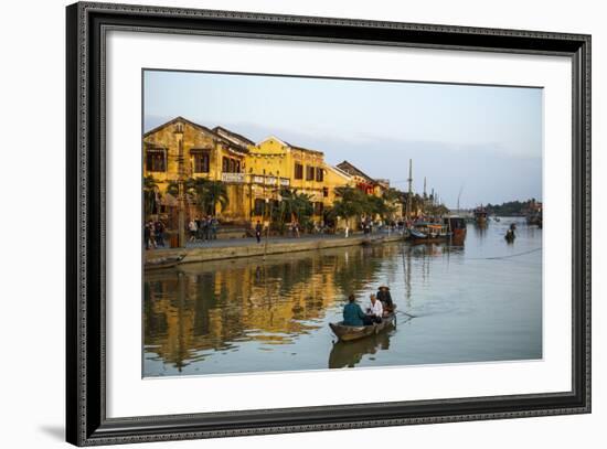 Boats at the Thu Bon River, Hoi An, Vietnam, Indochina, Southeast Asia, Asia-Yadid Levy-Framed Photographic Print