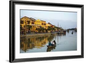 Boats at the Thu Bon River, Hoi An, Vietnam, Indochina, Southeast Asia, Asia-Yadid Levy-Framed Photographic Print