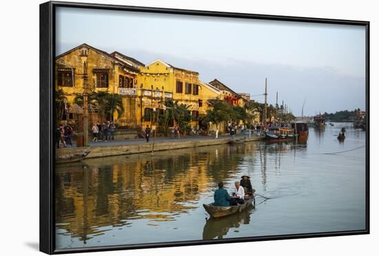 Boats at the Thu Bon River, Hoi An, Vietnam, Indochina, Southeast Asia, Asia-Yadid Levy-Framed Photographic Print