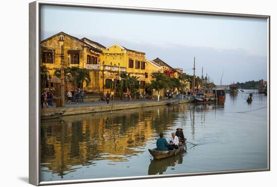 Boats at the Thu Bon River, Hoi An, Vietnam, Indochina, Southeast Asia, Asia-Yadid Levy-Framed Photographic Print